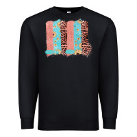 Black Sunflower Leopard Jute Pattern Brushstrokes Premium Sweatshirt - Bettercallsaul
