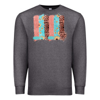 Charcoal Heather Sunflower Leopard Jute Pattern Brushstrokes Premium Sweatshirt - Bettercallsaul