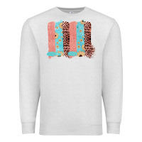 Oatmeal Heather Sunflower Leopard Jute Pattern Brushstrokes Premium Sweatshirt - Bettercallsaul
