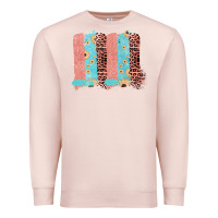 Pale Pink Sunflower Leopard Jute Pattern Brushstrokes Premium Sweatshirt - Bettercallsaul