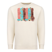 Sandshell Sunflower Leopard Jute Pattern Brushstrokes Premium Sweatshirt - Bettercallsaul