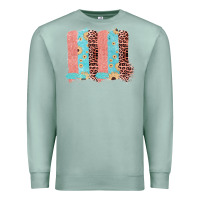 Seafoam Sunflower Leopard Jute Pattern Brushstrokes Premium Sweatshirt - Bettercallsaul