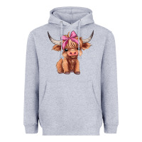 Heather Grey cute  heifer Heavyweight Hoodie - AdoDesignShop
