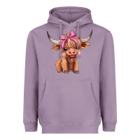 Lavender cute  heifer Heavyweight Hoodie - AdoDesignShop