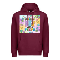 Burgundy chillin' with my peeps Premium Hoodie - MaliasSmallBusiness