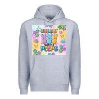 Heather Grey chillin' with my peeps Premium Hoodie - MaliasSmallBusiness