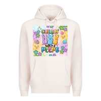 Pale Pink chillin' with my peeps Premium Hoodie - MaliasSmallBusiness