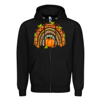 Black fall rainbow Zipper Hoodie - Zillion Design Studio
