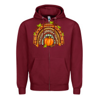 Burgundy fall rainbow Zipper Hoodie - Zillion Design Studio