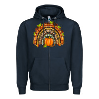 Navy fall rainbow Zipper Hoodie - Zillion Design Studio