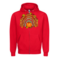 Red fall rainbow Zipper Hoodie - Zillion Design Studio
