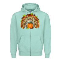 Seafoam fall rainbow Zipper Hoodie - Zillion Design Studio