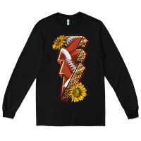 Black sport football  lightning bolt Long Sleeve Tee - texasbilliewilder