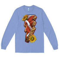 Colony Blue sport football  lightning bolt Long Sleeve Tee - texasbilliewilder