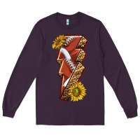 Plum sport football  lightning bolt Long Sleeve Tee - texasbilliewilder