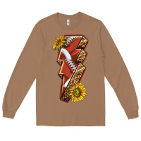 Toasted Coconut sport football  lightning bolt Long Sleeve Tee - texasbilliewilder