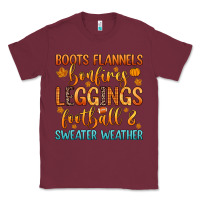 Burgundy boots flannels bonfires leggins football Classic Tee - Zillion Design Studio