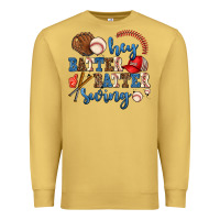 Antique Gold hey batter batter swing Premium Sweatshirt - AdoDesignShop