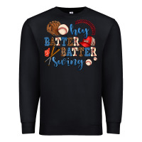 Black hey batter batter swing Premium Sweatshirt - AdoDesignShop