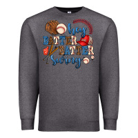 Charcoal Heather hey batter batter swing Premium Sweatshirt - AdoDesignShop