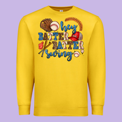 Hey Batter Batter Swing Premium Sweatshirt Designed By Adodesignshop