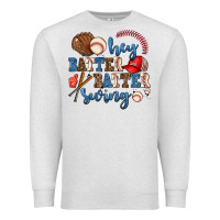 Oatmeal Heather hey batter batter swing Premium Sweatshirt - AdoDesignShop