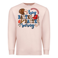 Pale Pink hey batter batter swing Premium Sweatshirt - AdoDesignShop