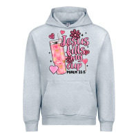Heather Grey valentine jesus fills my cup Urban Hoodie - MaliasSmallBusiness