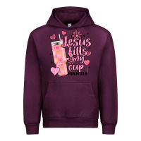 Mauve Wine valentine jesus fills my cup Urban Hoodie - MaliasSmallBusiness
