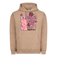 Pigment Burro valentine jesus fills my cup Urban Hoodie - MaliasSmallBusiness