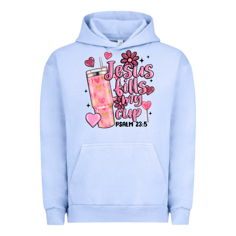 Valentine Jesus Fills My Cup Urban Hoodie by MaliasSmallBusiness | Teevron
