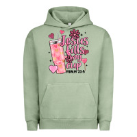 Pigment Oil Green valentine jesus fills my cup Urban Hoodie - MaliasSmallBusiness
