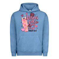Pigment Pebble Blue valentine jesus fills my cup Urban Hoodie - MaliasSmallBusiness