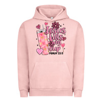 Pigment Salmon valentine jesus fills my cup Urban Hoodie - MaliasSmallBusiness