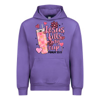 Tulip valentine jesus fills my cup Urban Hoodie - MaliasSmallBusiness