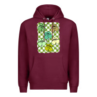 Burgundy shamrock religious Premium Hoodie - MaliasSmallBusiness