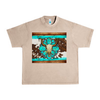 French Oak bull skull and turquoise cowhide tumbler Urban Heavy Tee - Artiststas
