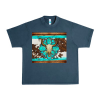 Midnight Navy bull skull and turquoise cowhide tumbler Urban Heavy Tee - Artiststas
