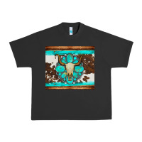 Pigment Black bull skull and turquoise cowhide tumbler Urban Heavy Tee - Artiststas