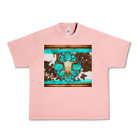 Salmon bull skull and turquoise cowhide tumbler Urban Heavy Tee - Artiststas
