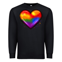 Black pride heart Premium Sweatshirt - JahusDesignShop
