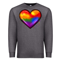 Charcoal Heather pride heart Premium Sweatshirt - JahusDesignShop