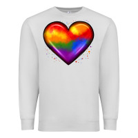 Dove Grey pride heart Premium Sweatshirt - JahusDesignShop