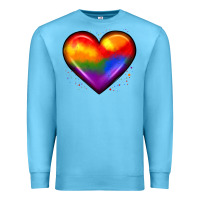 Ocean Blue pride heart Premium Sweatshirt - JahusDesignShop
