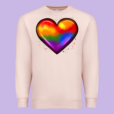Pride Heart Premium Sweatshirt Designed By Jahusdesignshop