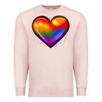 Pale Pink pride heart Premium Sweatshirt - JahusDesignShop