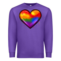 Purple pride heart Premium Sweatshirt - JahusDesignShop