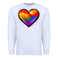 White pride heart Premium Sweatshirt - JahusDesignShop