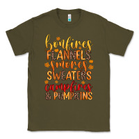 Army Green bonfires flannels s'mores campfires and pumpkins Classic Tee - Zillion Design Studio