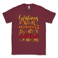 Burgundy bonfires flannels s'mores campfires and pumpkins Classic Tee - Zillion Design Studio